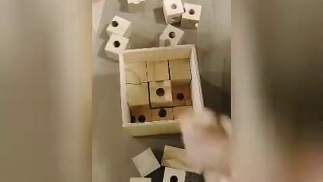 Лабиринт из деревянных кубиков 36 шт. смотреть онлайн