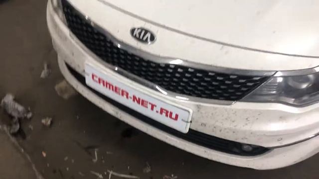 Kia Optima на откидной рамке 8см, без съёма бампера смотреть онлайн