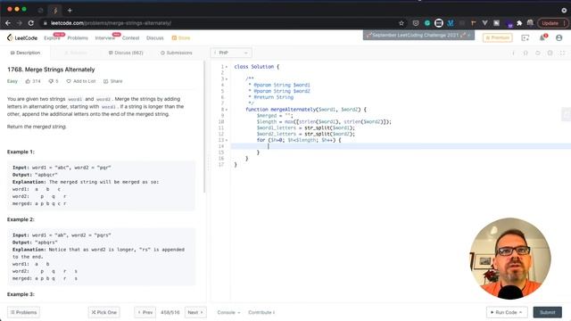 Merge Strings Alternately - LeetCode #25 - PHP смотреть онлайн
