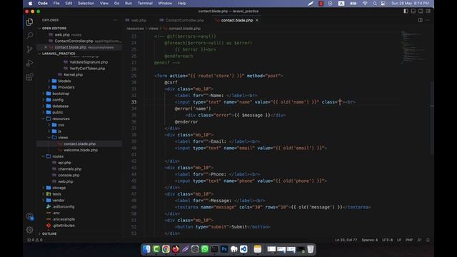 Laravel 10 Fundamental [Part 47] - Form Validation - Use @error Directive смотреть онлайн