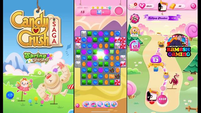 Candy crush saga level 4836 NO BOOSTERS || candy crush game || Ramesh gaming смотреть онлайн