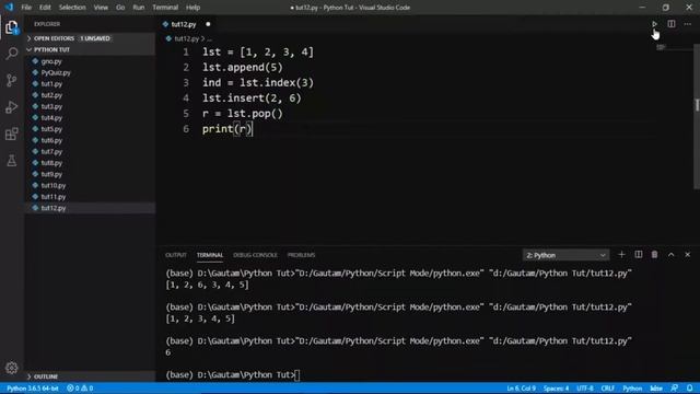 List Functions in Python | Python programming tutorials | Python Lists | Python Tutorial in Hindi смотреть онлайн