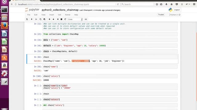 Python 3 Use of collections ChainMap смотреть онлайн