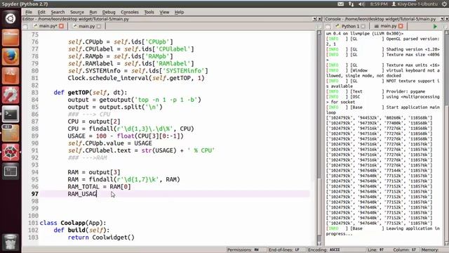 CPU Widget Tutorial 5 [Python Kivy] смотреть онлайн