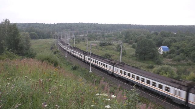 Электропоезд ЭД4М-0485 ЦППК перегон Малоярославец - Шемякино смотреть онлайн