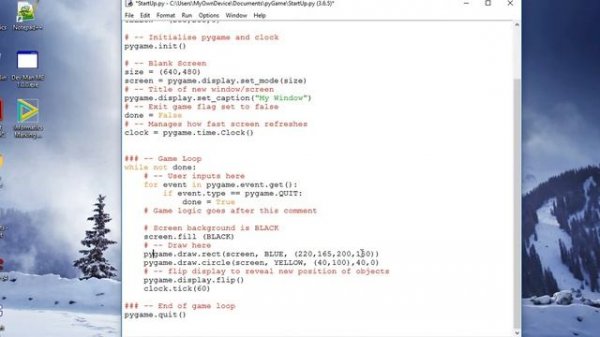 PyGame: The Game Loop