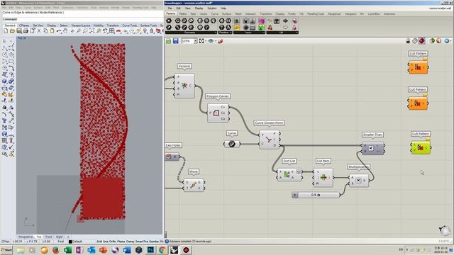 Voronoi Gradient Pattern Facade Rhino Grasshopper Tutorial смотреть онлайн