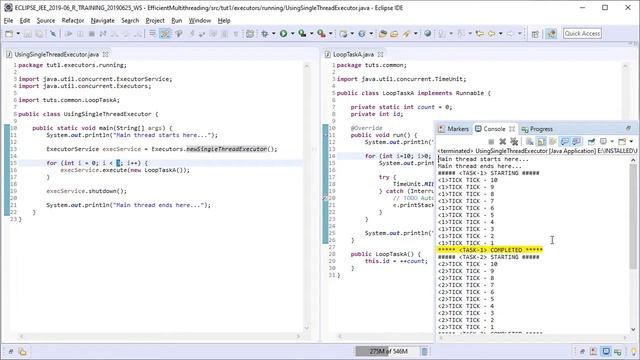 Java Multithreading 12 - Using Executors API | Single Thread Executor смотреть онлайн