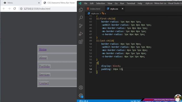 Create Navigation Menu Hover Effects Using HTML & CSS смотреть онлайн