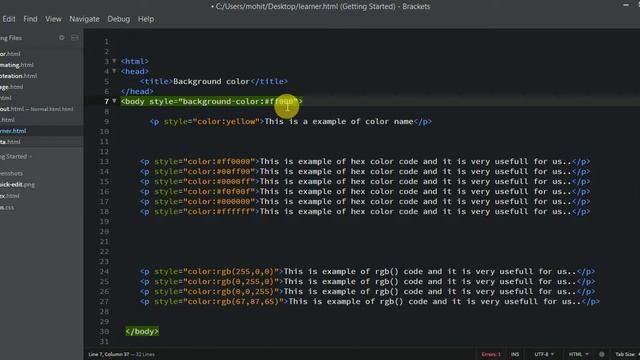 html tutorial | how to change background color in html смотреть онлайн