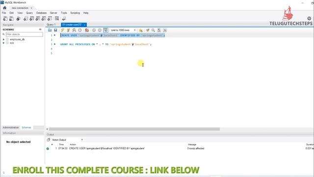 DATABASE SET UP FOR SPRING PROJECT | SPRING FRAMEWORK IN TELUGU смотреть онлайн