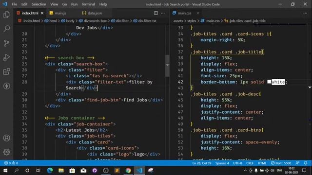 Building a Job Portal Website with HTML CSS JavaScript | Beginner Level | EP 5 смотреть онлайн