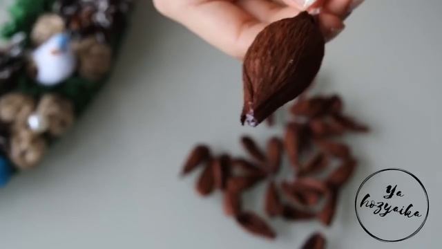 Шишка из гофрированной бумаги для Новогодних композиций. DIY. смотреть онлайн