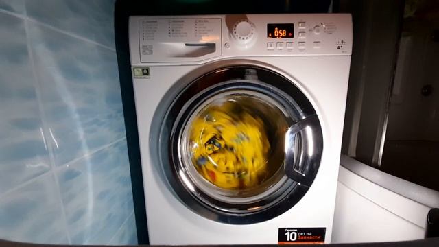 Hotpoint: Хлопок 40° 1000 об/мин, Доп.полоскание, быстрая стирка || Полный Цикл смотреть онлайн