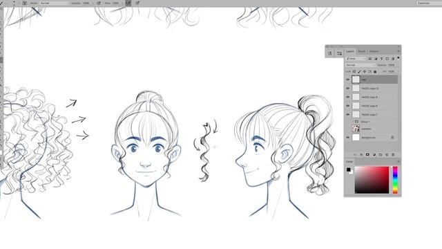 HAIR DRAWING + PAINTING TUTORIAL