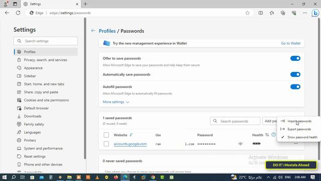 How To Export Saved Passwords From Microsoft Edge Browser