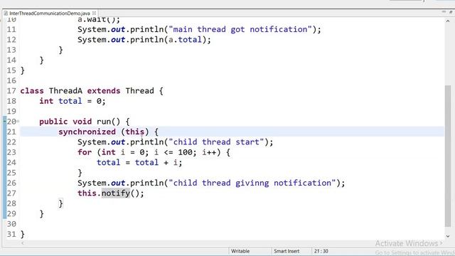 Inter Thread-Communication In Multithreading In Java смотреть онлайн