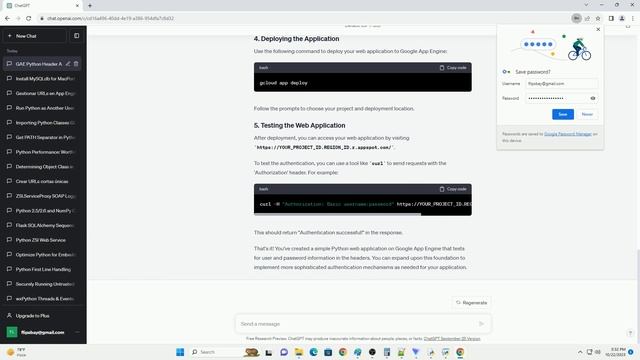 Python WebApp Google App Engine testing for user pass in the headers смотреть онлайн