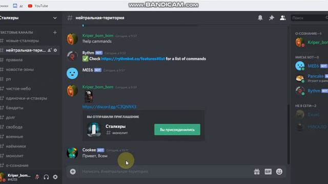 Как писать за бота на сервере дискорд) смотреть онлайн