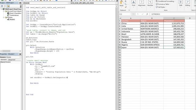 Excel VBA Macro: Resize Range (Table) Pasted As Image In Email Body смотреть онлайн