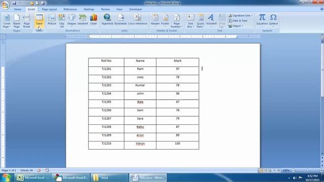 How To Import Word Table Data into Microsoft Excel Using VBA in Tamil Part-2 смотреть онлайн