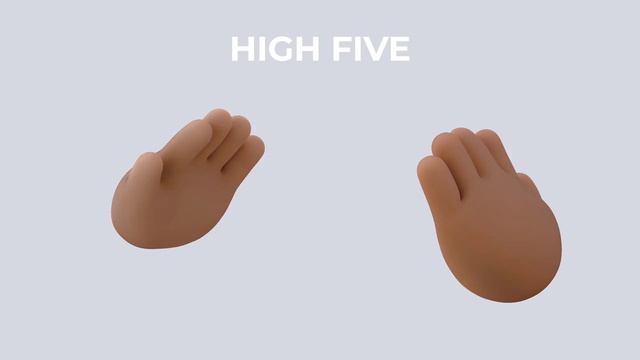 3D-практический набор социальных иконок рук 2