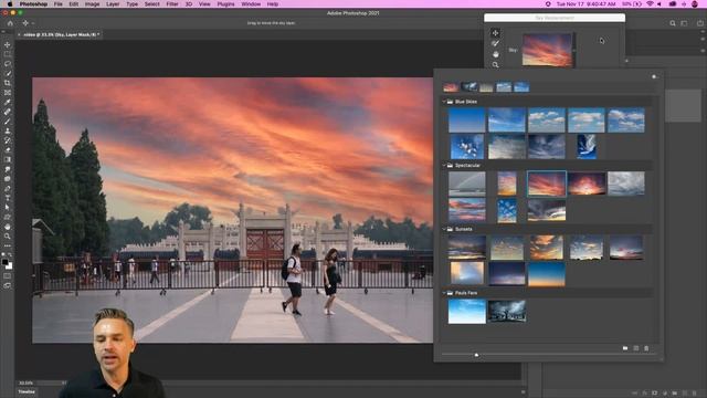 How to Use the Sky Replacement Feature in Photoshop | Adobe смотреть онлайн