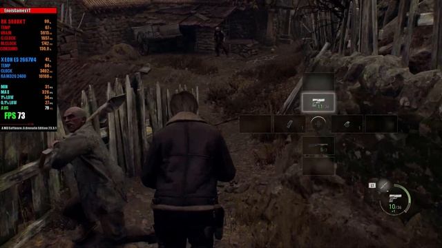 Teste Resident Evil 4 Remake Xeon E5 2667V4 + RX 5600XT. смотреть онлайн