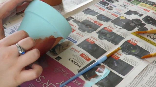 DIY Pink & Turquoise Succulent Pots ♡