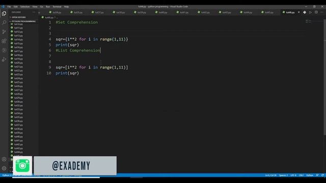 Python | Lecture 46 - Set Comprehension смотреть онлайн