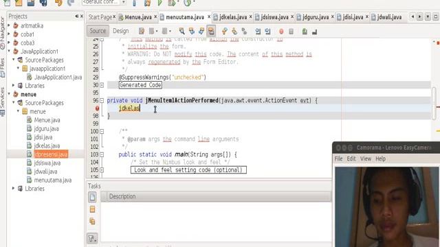 Tutorial pembuatan menu dan pemanggilan form dengan java swing ,12110971,Daroji, STMIK El RAHMA смотреть онлайн