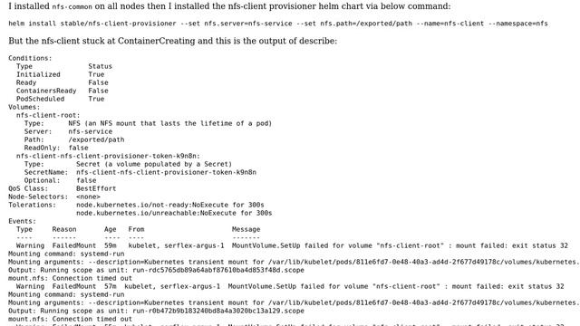 DevOps & SysAdmins: NFS-Client Provisioner stucked at ContainerCreating (2 Solutions!!) смотреть онлайн