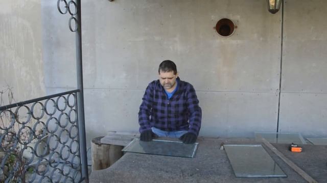 Как отрезать толстое стекло и закруглить его края смотреть онлайн