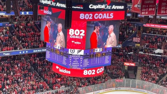 Alex Ovechkin 802nd Career Goal LIVE in Arena with Reaction and Gordie Howe Video смотреть онлайн