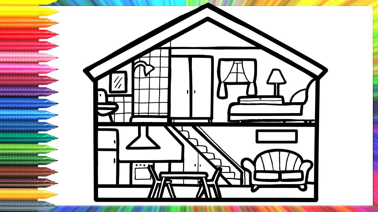 Drawing A Doll House For Children/Dibujo De Casa De Muñecas Para Niños