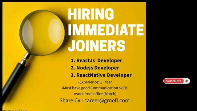 Immediate joiners for software job - React JS || Node Js || React Native Developer смотреть онлайн