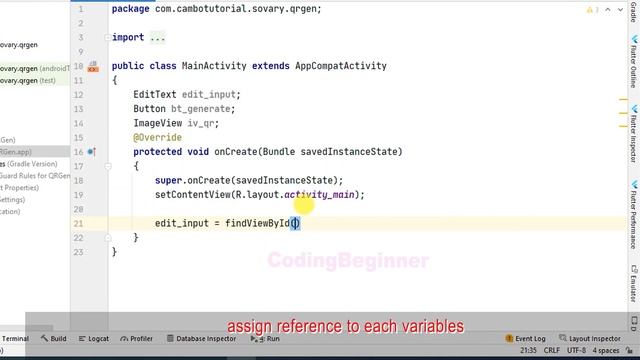 Generate QR Code In Android Studio QR Generator | Codingbeginner #CodingBeginner #androidtutorial смотреть онлайн