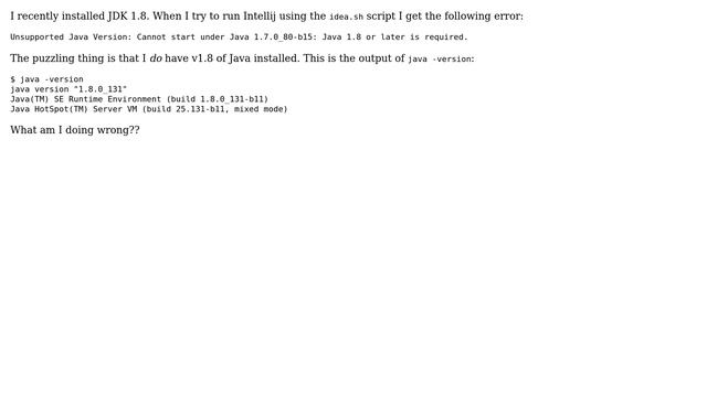Ubuntu: Cannot start Intellij on Ubuntu 14.04 with JDK 1.8 смотреть онлайн