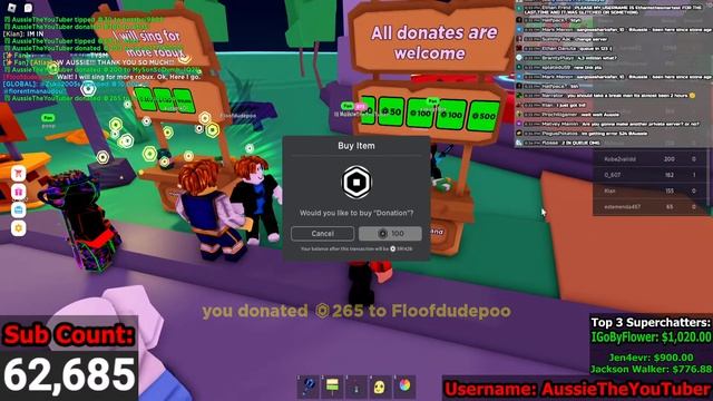 ??Donating THOUSANDS Of ROBUX!?| Blimping Every HOUR?! | Pls Donate Top Donator! | !roblox смотреть онлайн