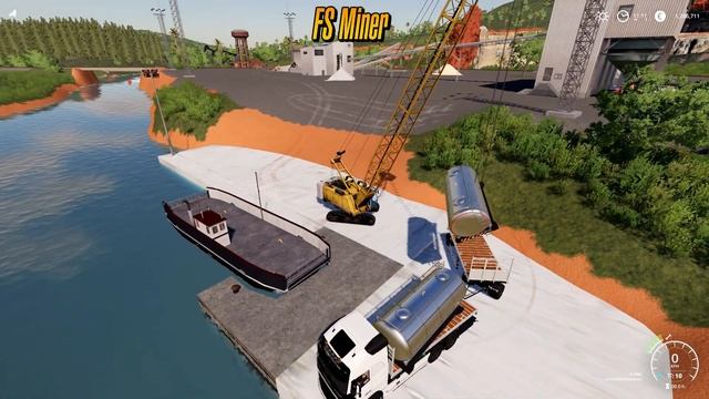Selling Crude Using Ferry Mining & Construction Economy Map Farming Simulator 2019