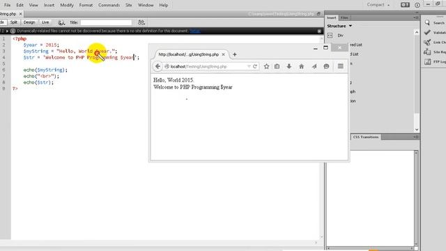 PHP Tutorial 26 How to Using String with PHP Programming смотреть онлайн