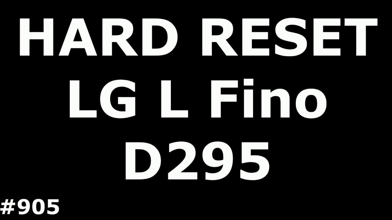 Сброс настроек LG L Fino D295 (Hard Reset LG L Fino D295)