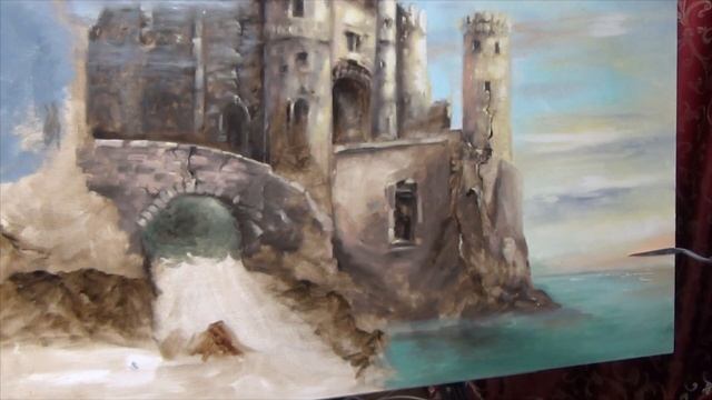Картина маслом СТАРЫЙ ЗАМОК Морской пейзаж How to paint a seascape смотреть онлайн