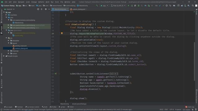 How to implement a custom dialog in Android смотреть онлайн