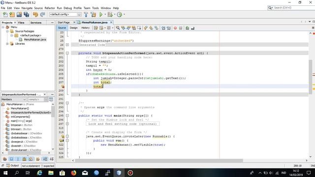 Belajar Java GUI !!! Membuat Program Menu Makanan Menggunakan Netbeans/Java смотреть онлайн