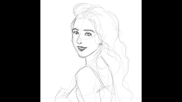 Quick sketching process portrait drawing смотреть онлайн