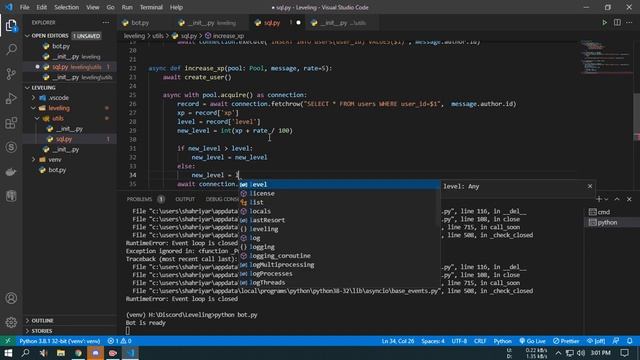How to make a leveling bot using discord.py + disrank with Rank card image and Postgresql смотреть онлайн