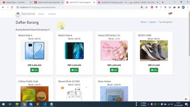 03 Shopping Cart Codeigniter 4 - Add Cart / Tambah Keranjang смотреть онлайн