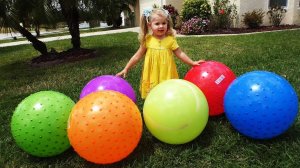 Learn colors for kids with balls, Giant Baloons / Educational video for Children Toddlers Babies
