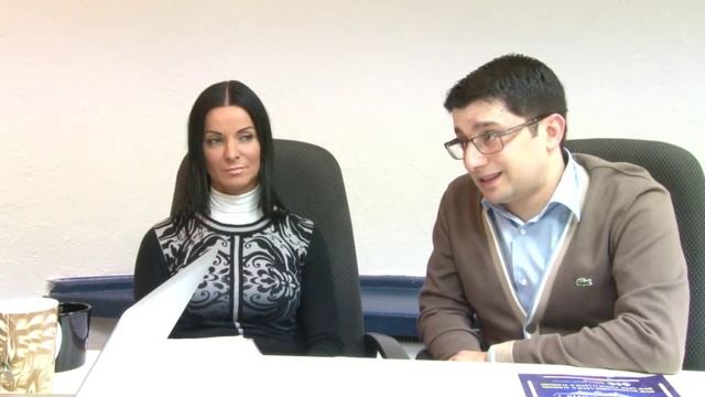 Виктория Кокоулина и Альберт Акопян в студии DANCESPORT.RU